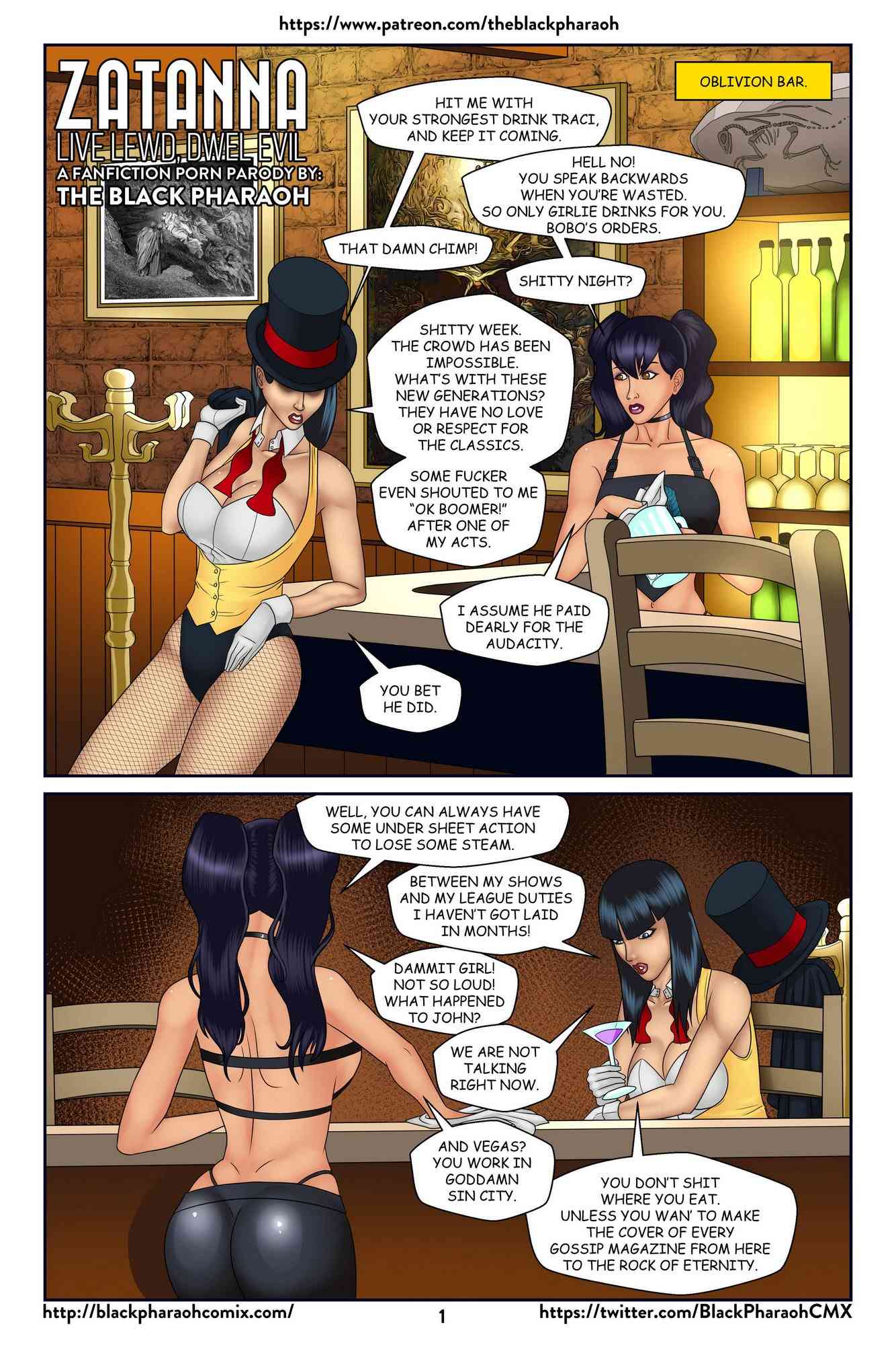 Zatanna Dc Comics Lesbian Porn - Zatanna - Live Lewd Dwel Evil â€“ Black Pharaoh - Comics Army