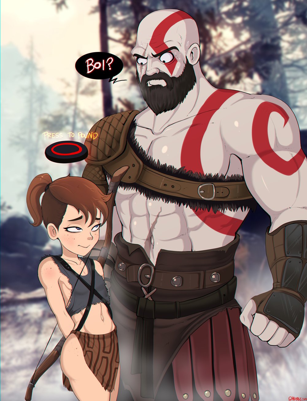 Kratos and freya comic shadbase