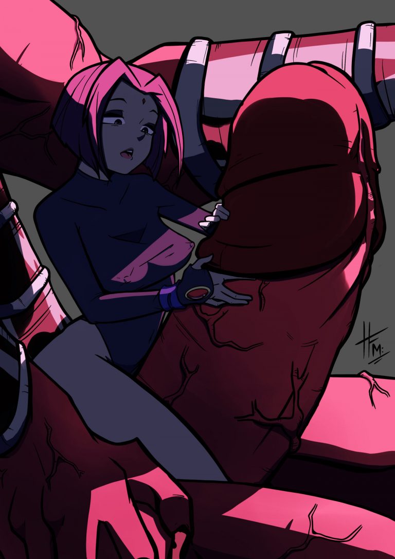Raven and Daddy (Teen Titans) TreatArtStudios