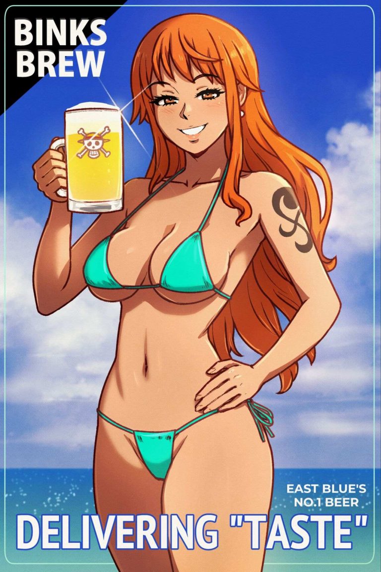 nami on bikini Binks Brew one piece akairiot