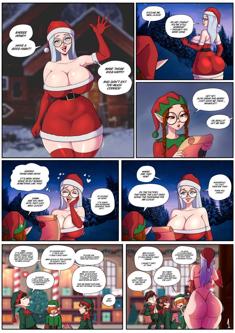 busty milf Mrs Claus parvad