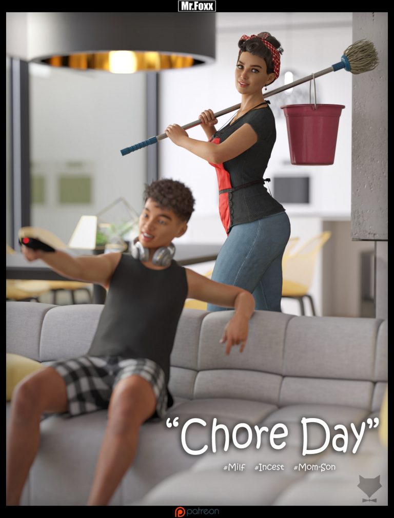 hot mother cleaning house chore Day Mr foxx