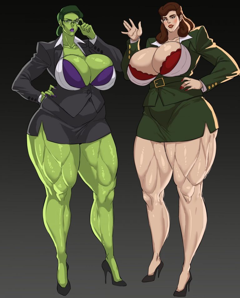 big ass She Hulk Peggy Carter blowjob cumshot cyberboi