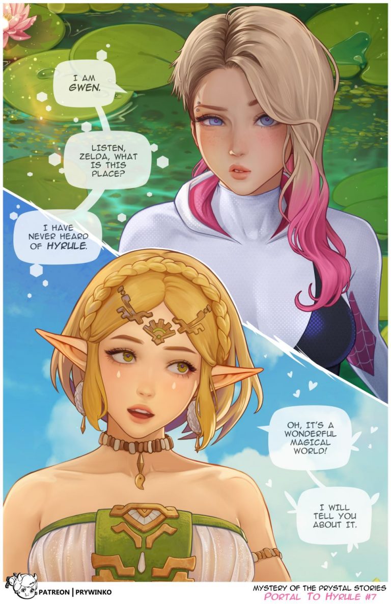 gwen and zelda lesbian Across The Spider Verse Portal To Hyrule prywinko