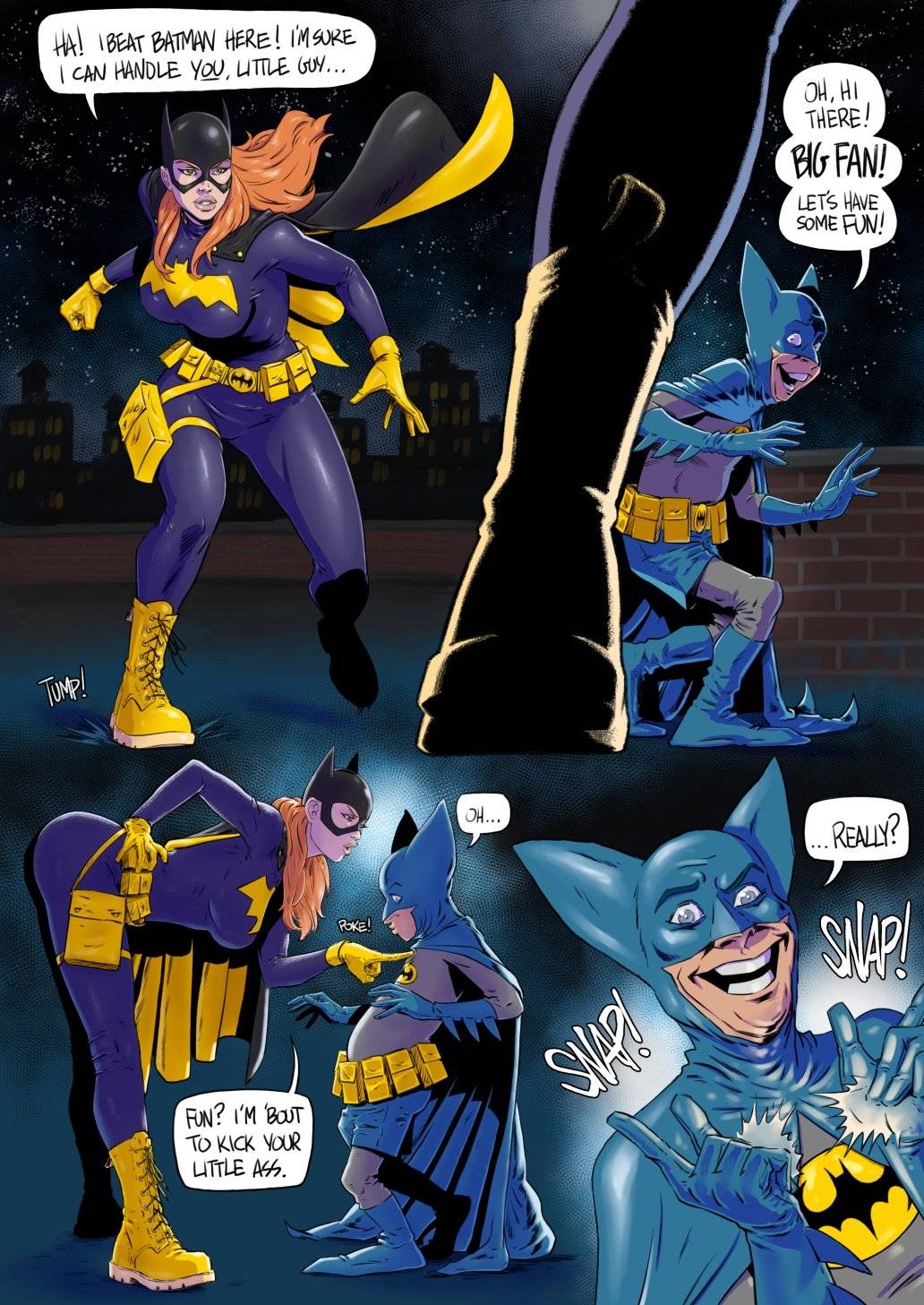Batgirl Lesbian Bondage Toons - Bat Girl vs Bat Mite (Batman) FenrisComix - Comics Army