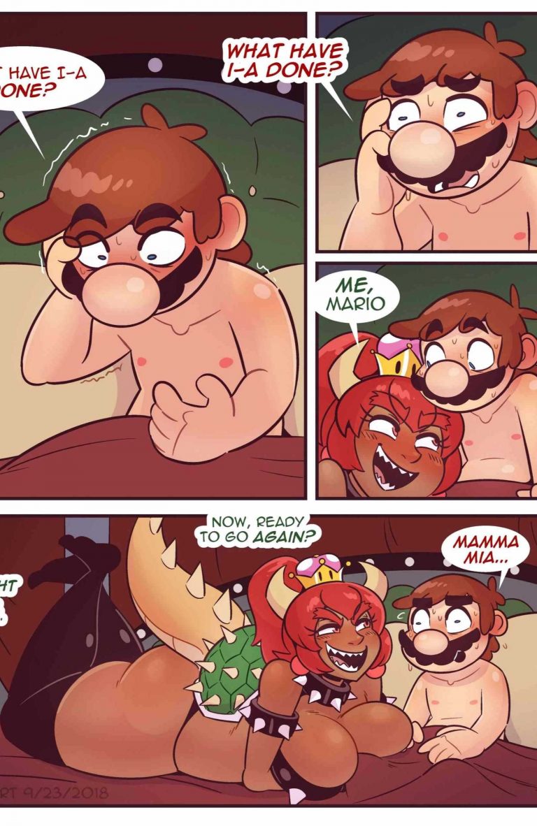 mario fucking Bowsette x Mario Cobatsart