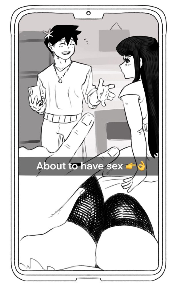 phat ass Shouko_komi creampie Najimi's late night texts BurntArt