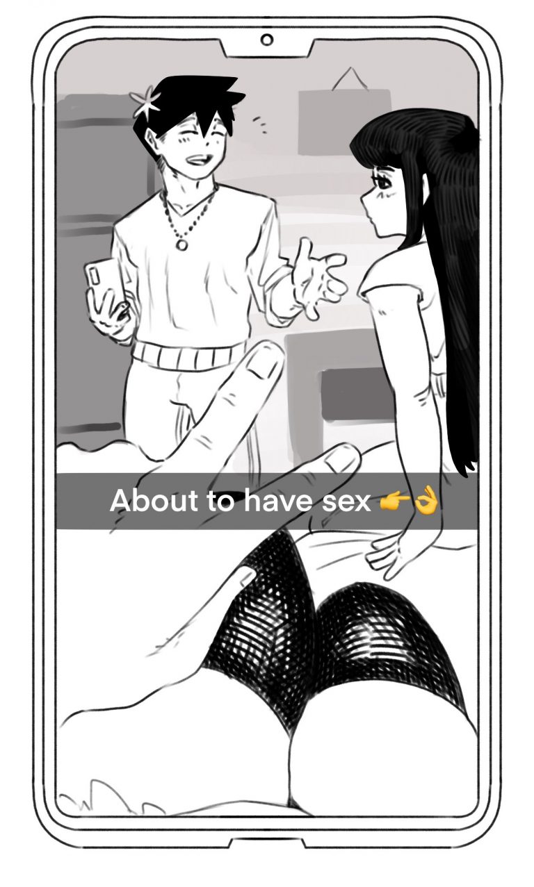 phat ass Shouko_komi creampie Najimi's late night texts BurntArt