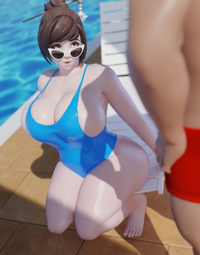 thick Mei At The Private Pool Overwatch Batesz