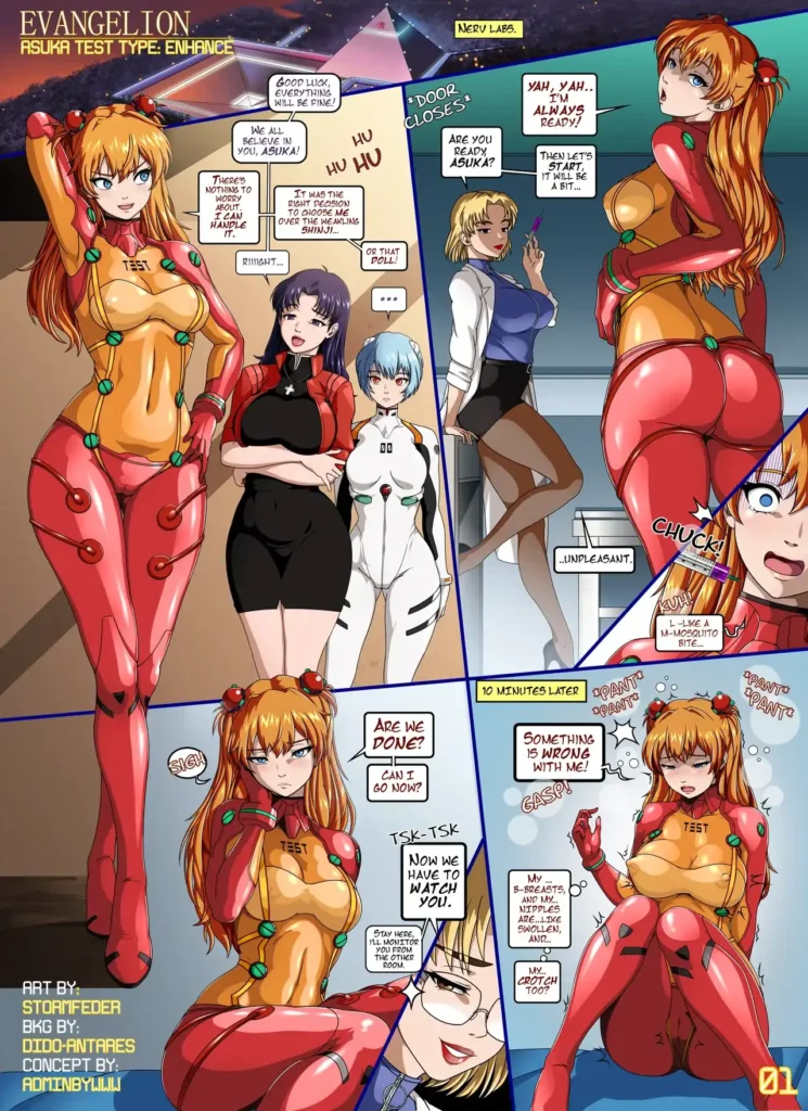 Asuka breasts expansion Neon_Genesis_Evangelion StormFedeR