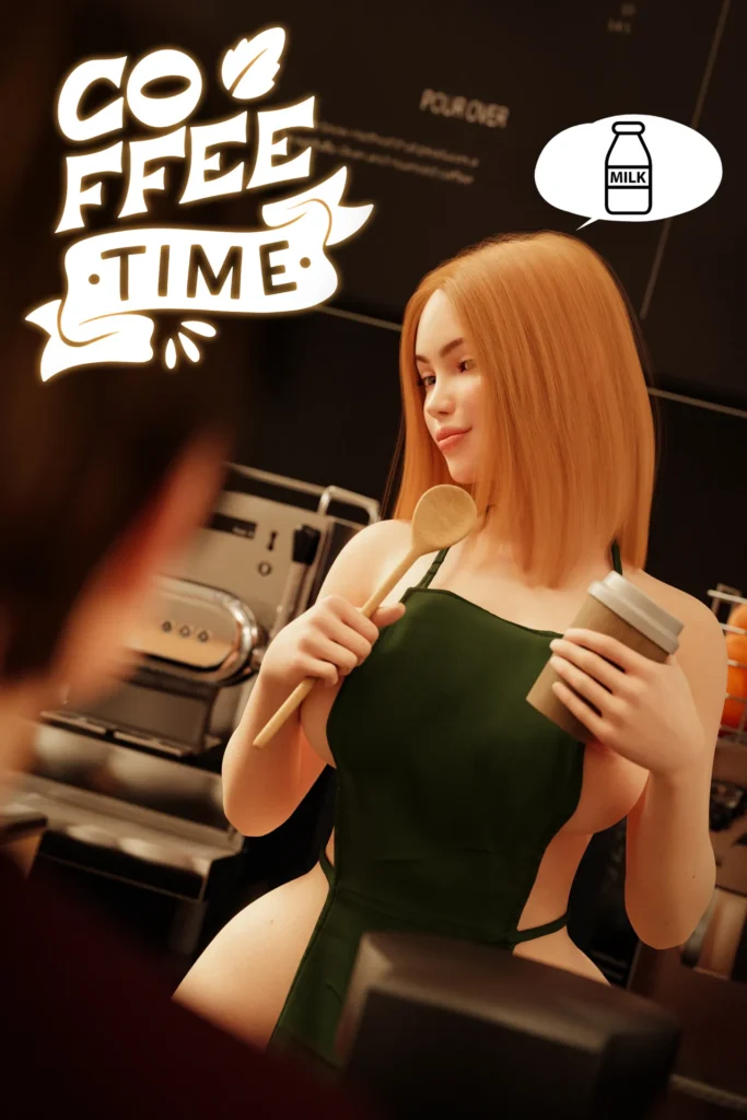 thick blonde sucks big dick Coffee Time RoseBlue3D