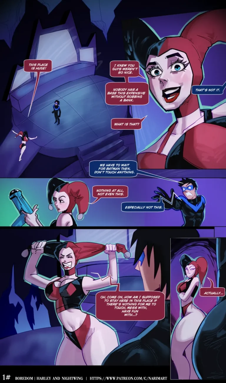 big ass Harley_quinn X Nightwing Boredom