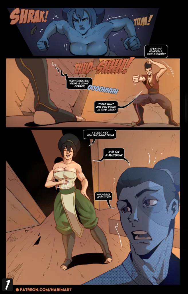 thicc Toph_Bei_Fong vs zuko narim art