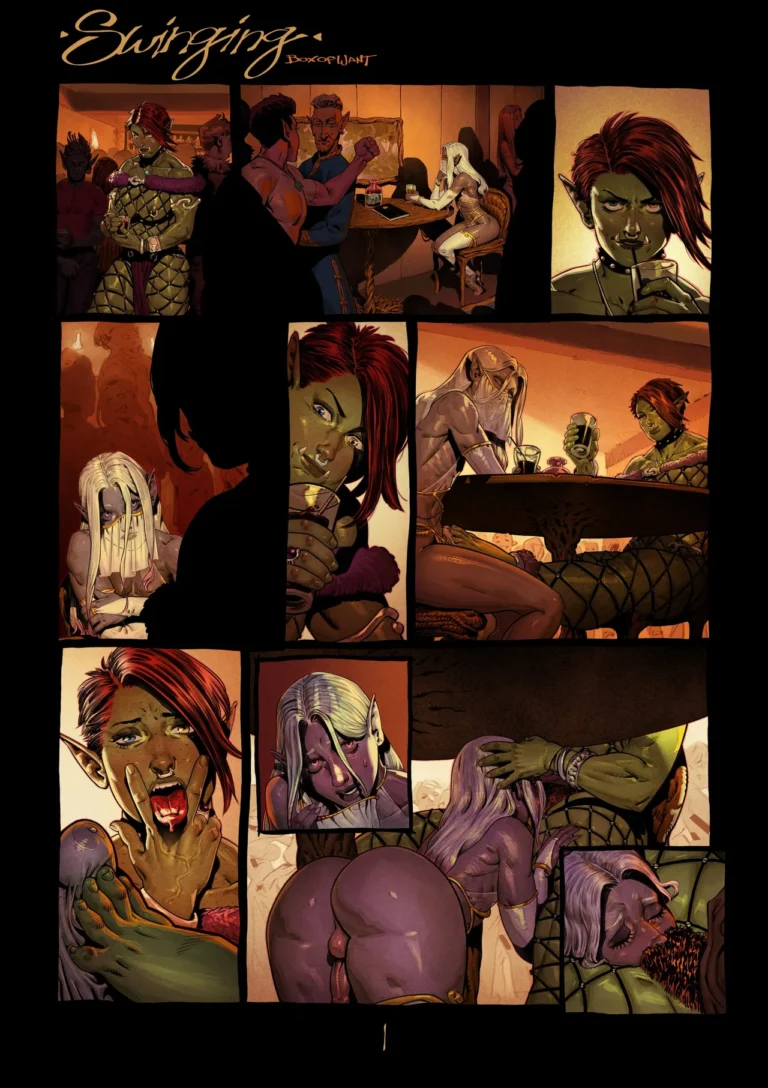 futa elf vs tall orc Night at the Swingers Club BoxOfWant