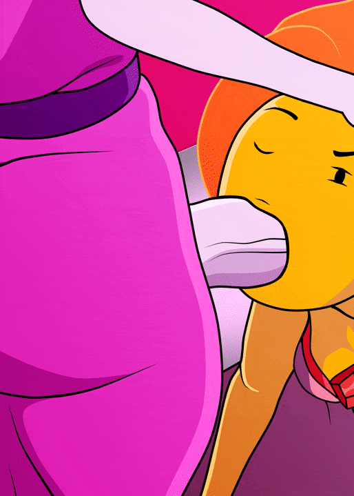 futa princess_bubblegum vs flame_princess adventure_time solodusk