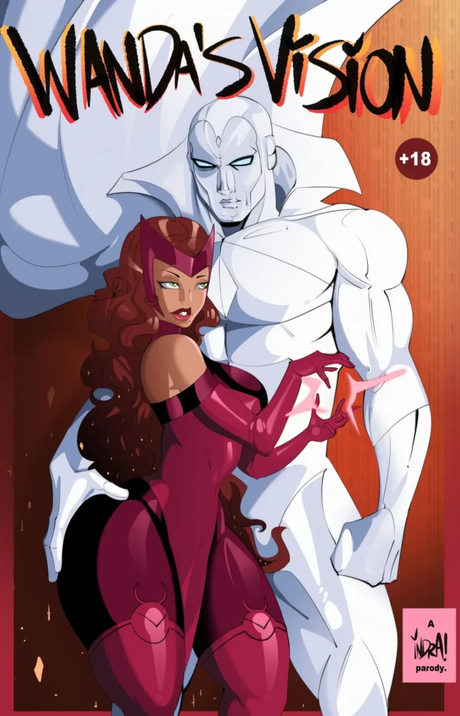 Scarlet Witch getting fucked by vision, she gave him a paizuri and gets creampied right after