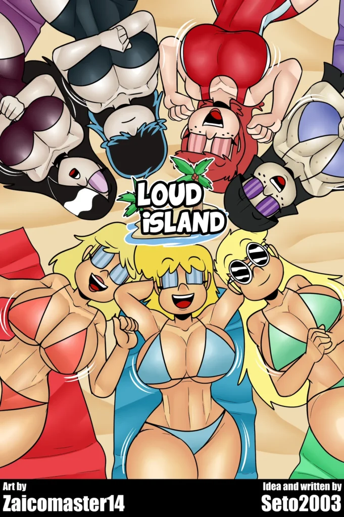 The Loud House girls in a porn comic fucking a big white cock