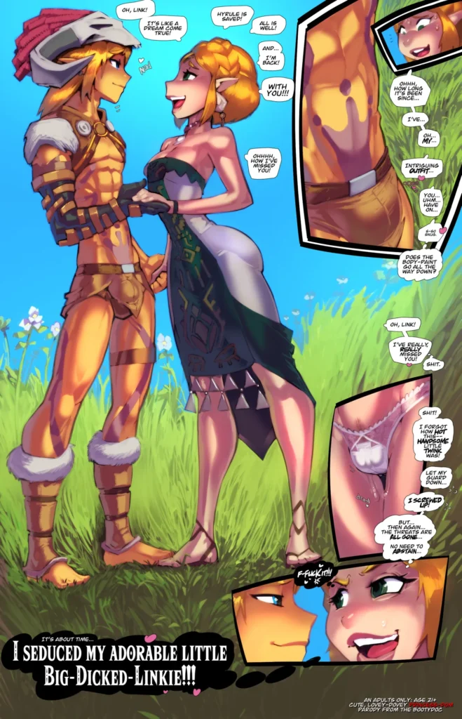thick zelda wants link's huge dick, she'll suck his monster cock and sit on it