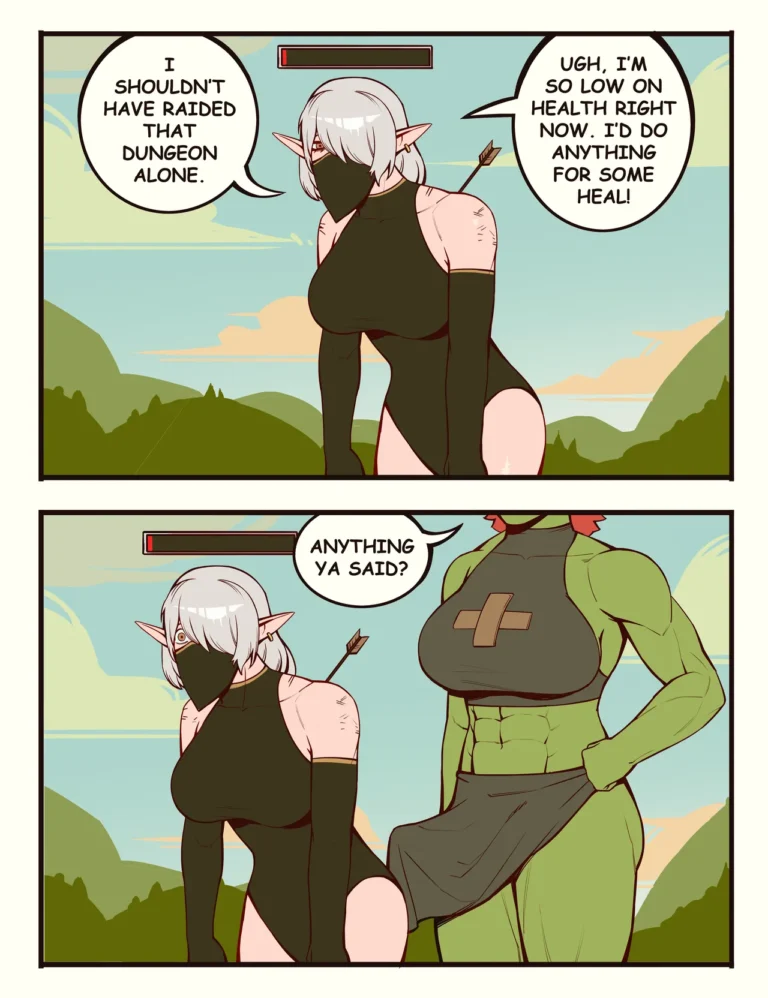 hot elf vs futa Orc Healer Bonny